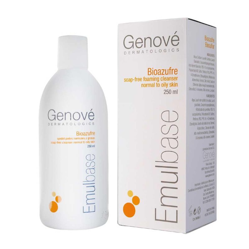 GENOVE EMULBASE BIOAZUFRE PIEL NORMAL O GRASA 250 ML