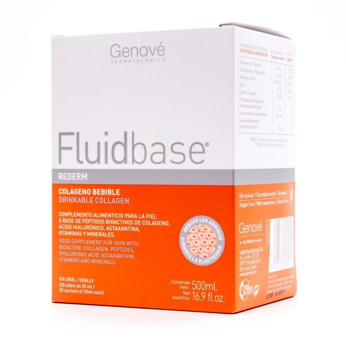 GENOVE FLUIDBASE REDERM COLAGENO BEBIBLE 25 SOBRES 20 ML GENOVE FLUIDBASE REDERM COLAGENO BEBIBLE 25 SOBRES 20 ML
