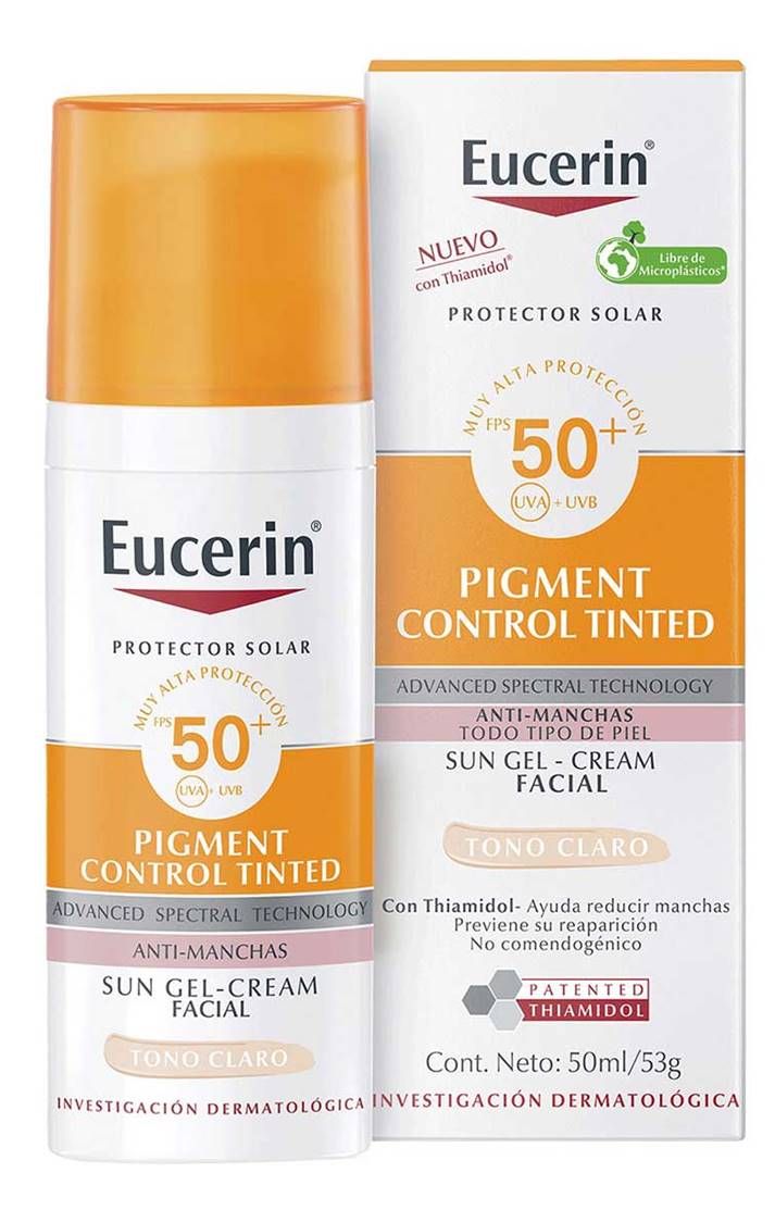 EUCERIN FOTOPROTECTOR ANTI MACHAS GEL CREMA TONO CLARO FPS 50+ DE 50 ML