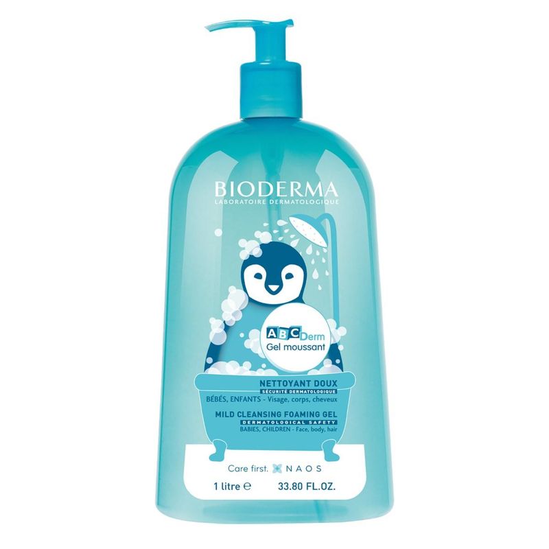 ABCDERM GEL ESPUMOSO SUAVE ROSTRO CUERPO CABELLO 1 LITRO