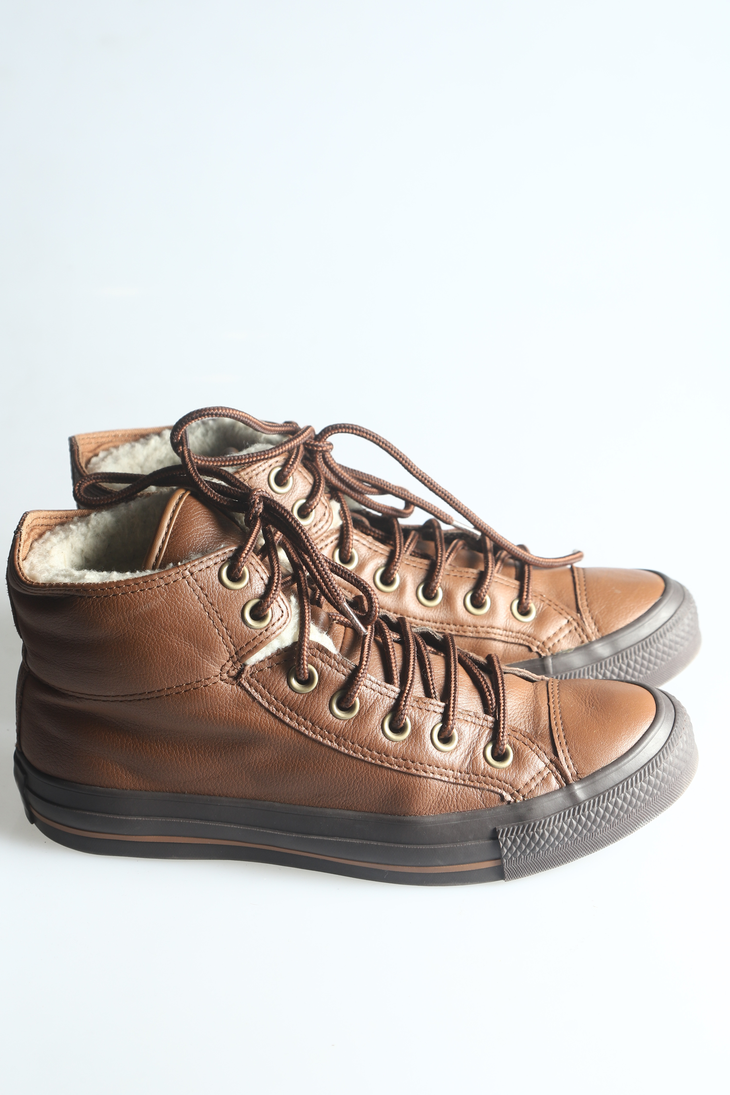 Brown Leather Converse All Star Shoes