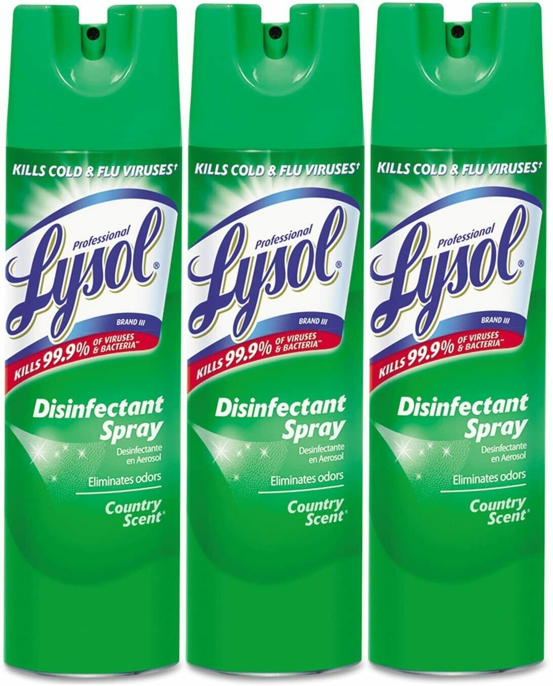Lysol Disinfectant Spray, Country Scent, 19 Ounce, 3 Count
