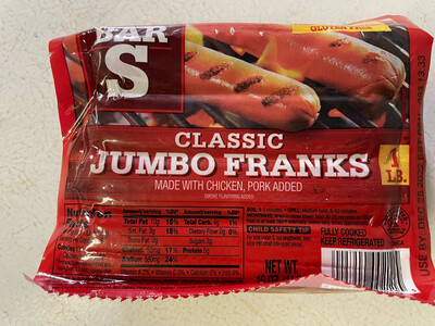 Jumbo Franks (Chicken & Pork) (*LIMIT 1 per household*)