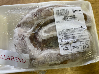 Jalapeno Pork Sausage
**FREE! DO NOT COUNT!**