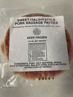 Sweet Italian Pork Patties
(*LIMIT 2 per household*)