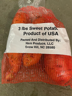 Sweet Potatoes (3lb bag)
(FREE! DO NOT COUNT!)