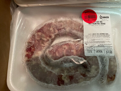 Sweet Italian Pork Sausage
**2 for 1 count!**