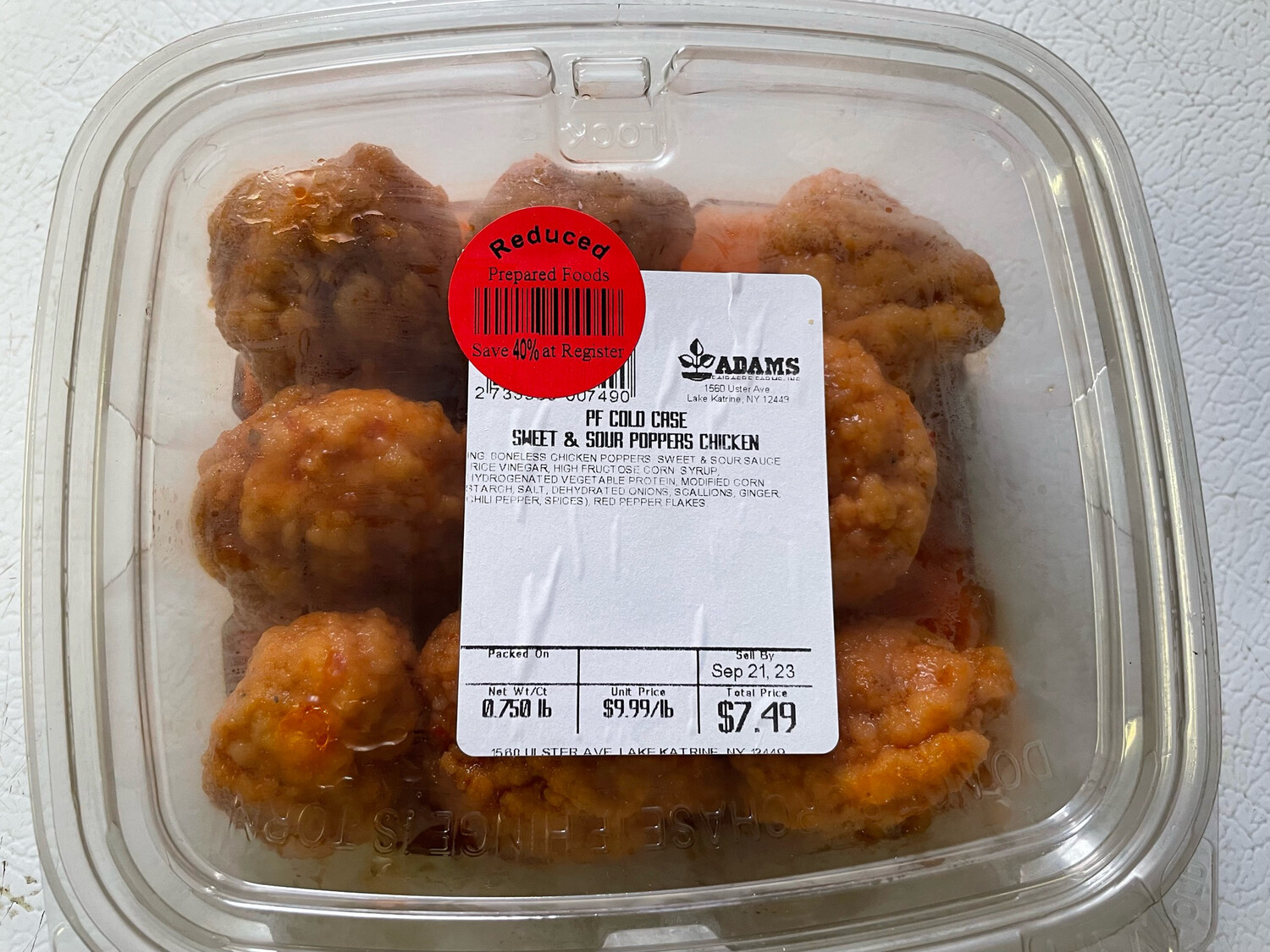 Prepared - Sweet & Sour Chicken Poppers