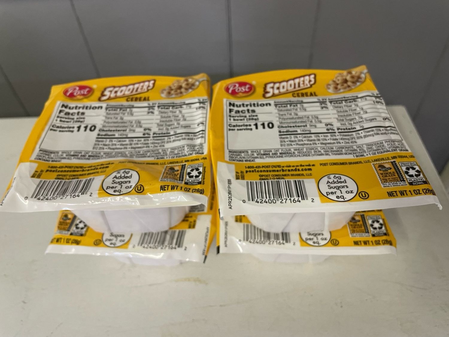 Scooters Cereal Cups (O's) (4pk) (*LIMIT 3 per household*)