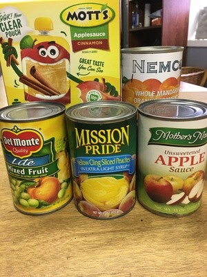 Canned Fruits (*LIMIT 3 per household*)