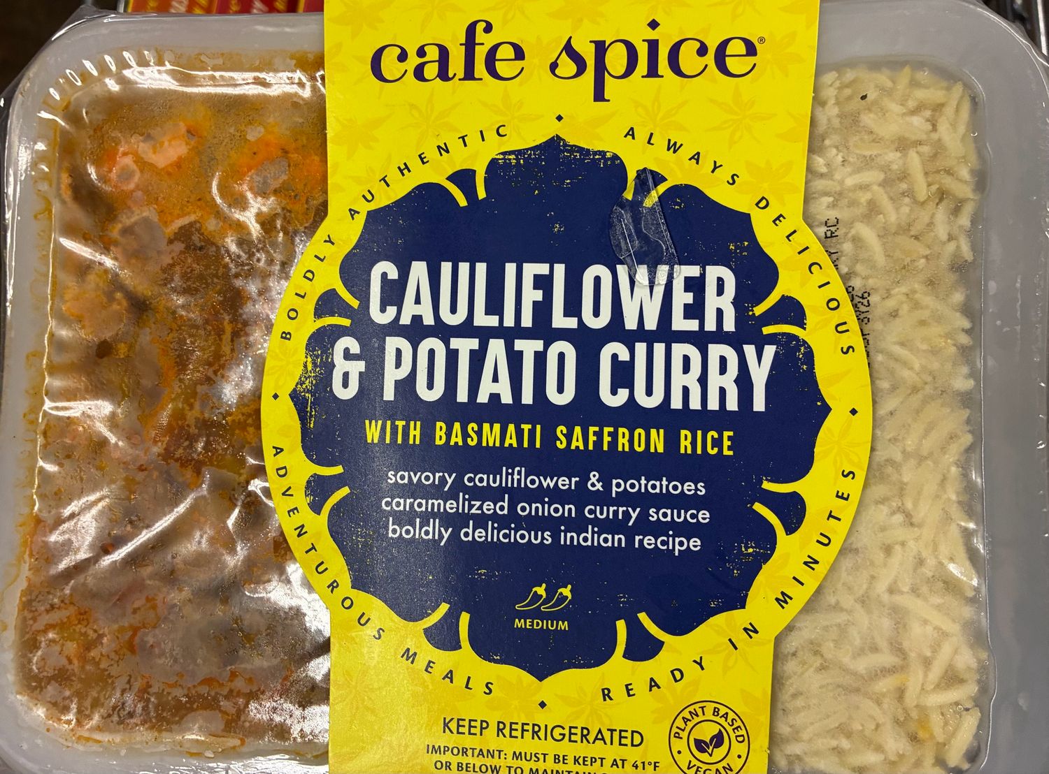 Prepared - Cauliflower &amp; Potato Curry (*LIMIT 1 per household*)