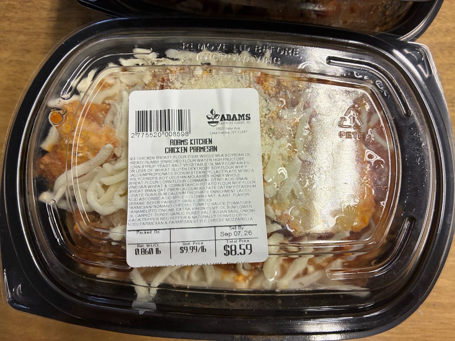 Prepared - Chicken Parmigiana (*LIMIT 1 per household*)