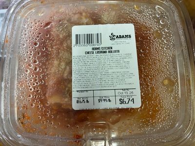 Prepared - Cheese Lasagna Rolatta (*LIMIT 1 per household*)