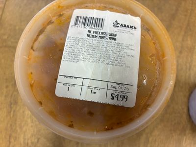 Prepared - Soups -  Minestrone (FREE! DO NOT COUNT!)