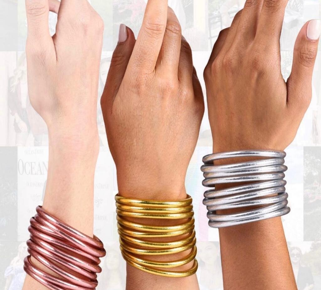 Juego de 6 Pulseras Budhagirl gold silver copper