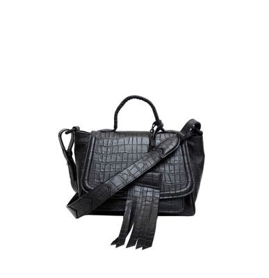 Bolsa Ilka Negra Modelo Macarena Croco-Carlota En México - D23
