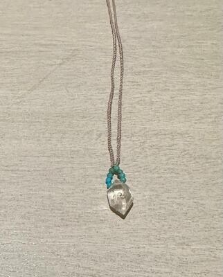 Collar cuarzo y turquesas