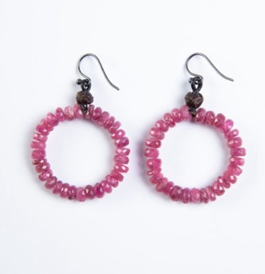 Aretes Aro Turmalina