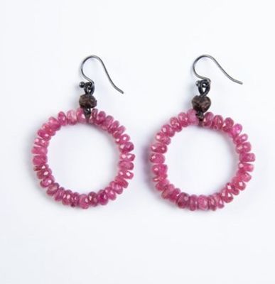 Aretes Aro Turmalina