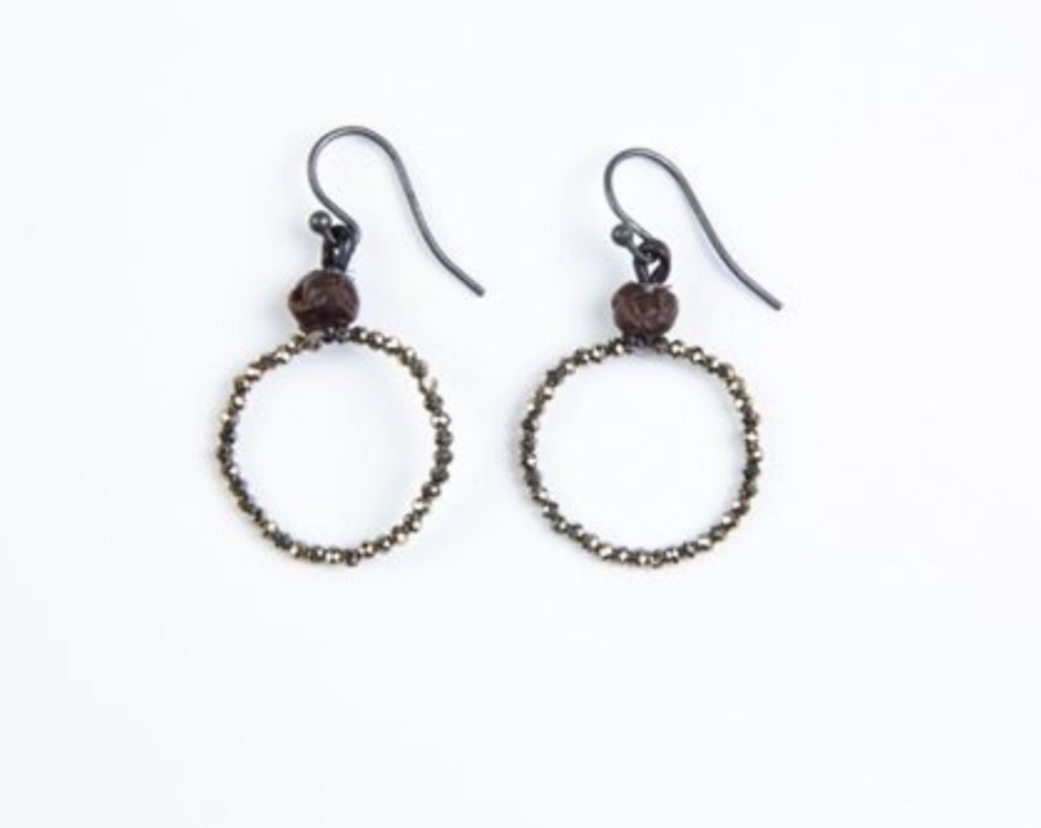 Aretes Aro Piedras