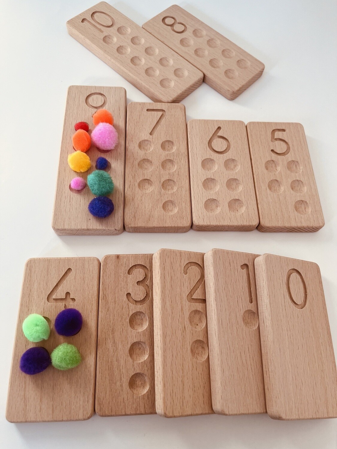 Wooden Montessori Counting Boards