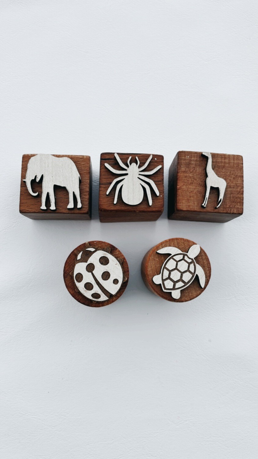 Animals Playdough Wooden Stamps