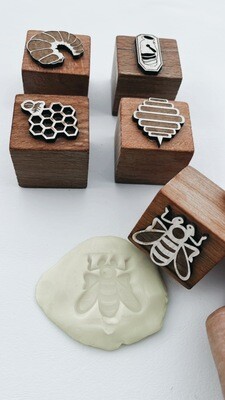 Bee Life Cycle Wooden Playdough Stamps