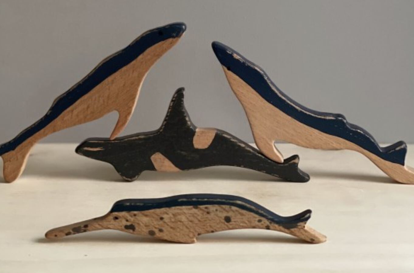 Wooden Animal Figurines- Sea