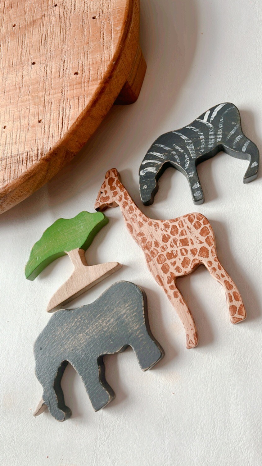 Wooden African Animals Play Set