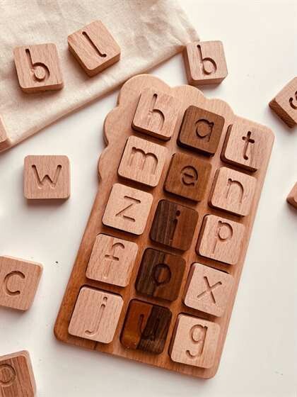 Wooden Word Building Boards and Letters