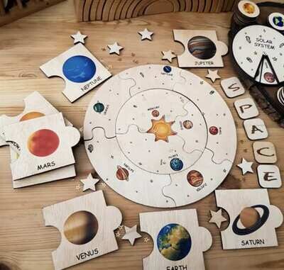 Montessori Inspired Solar System Puzzle Toy
