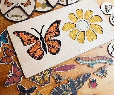 Butterfly Sensory Tray (Painted or Natural)