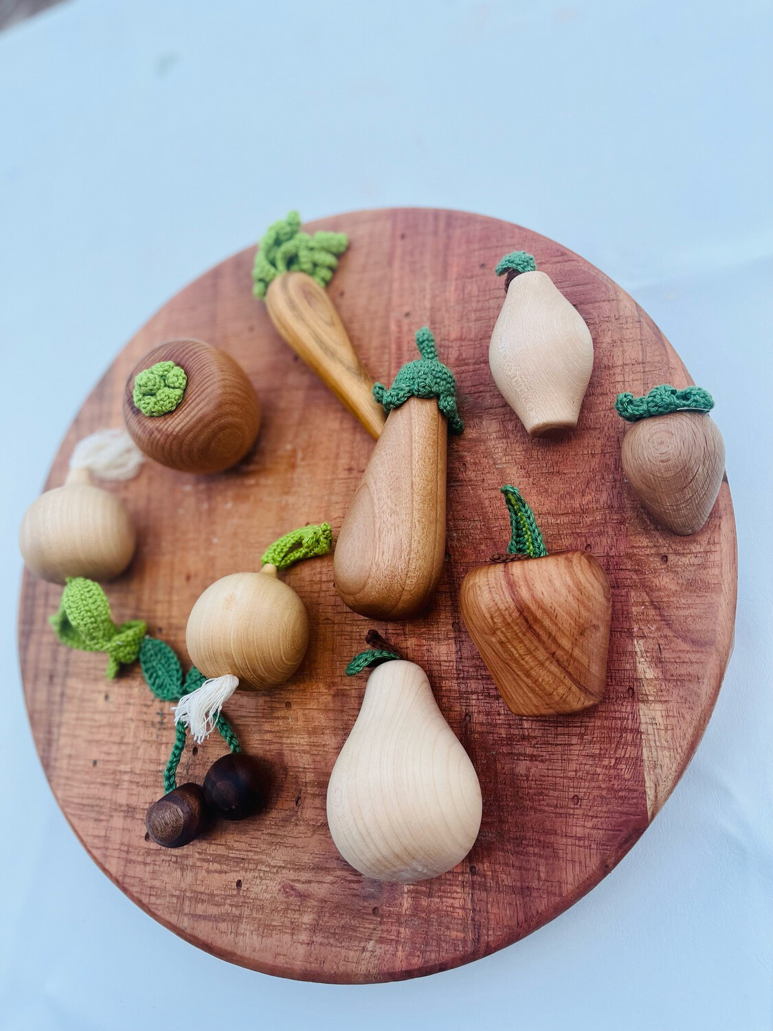 Wooden Fruits &Vegetables (10 Pieces)