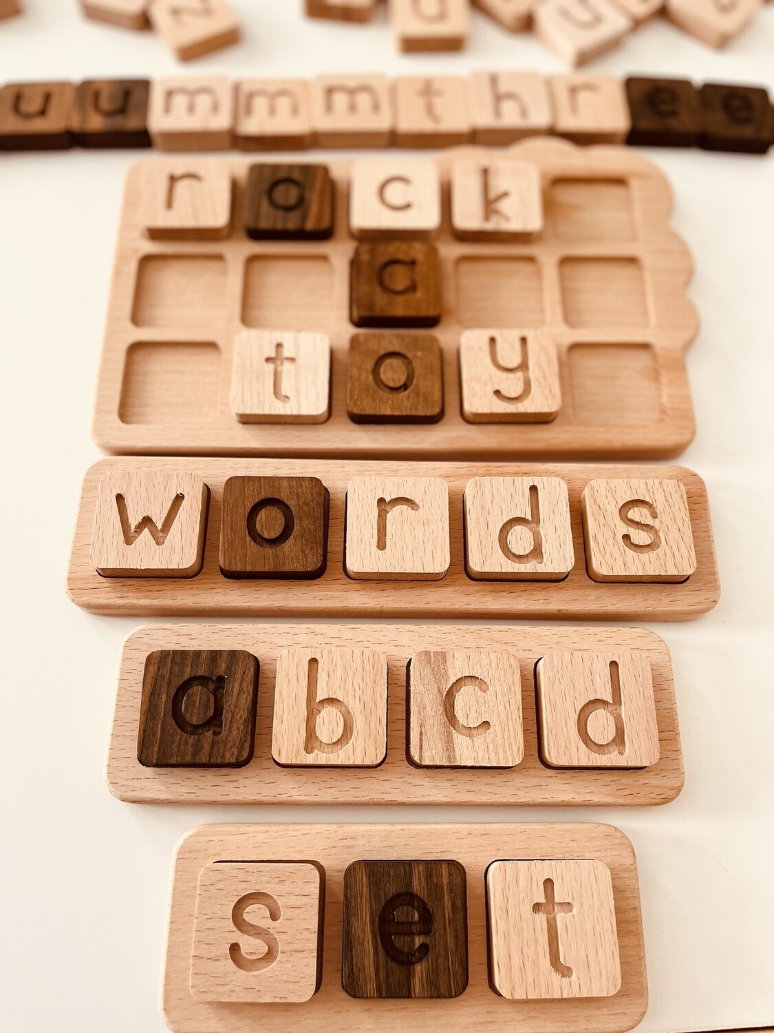 Wooden Word Building Kit