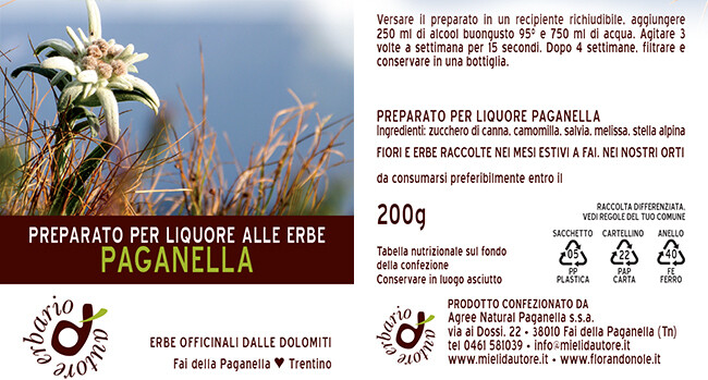 Preparato per liquore PAGANELLA