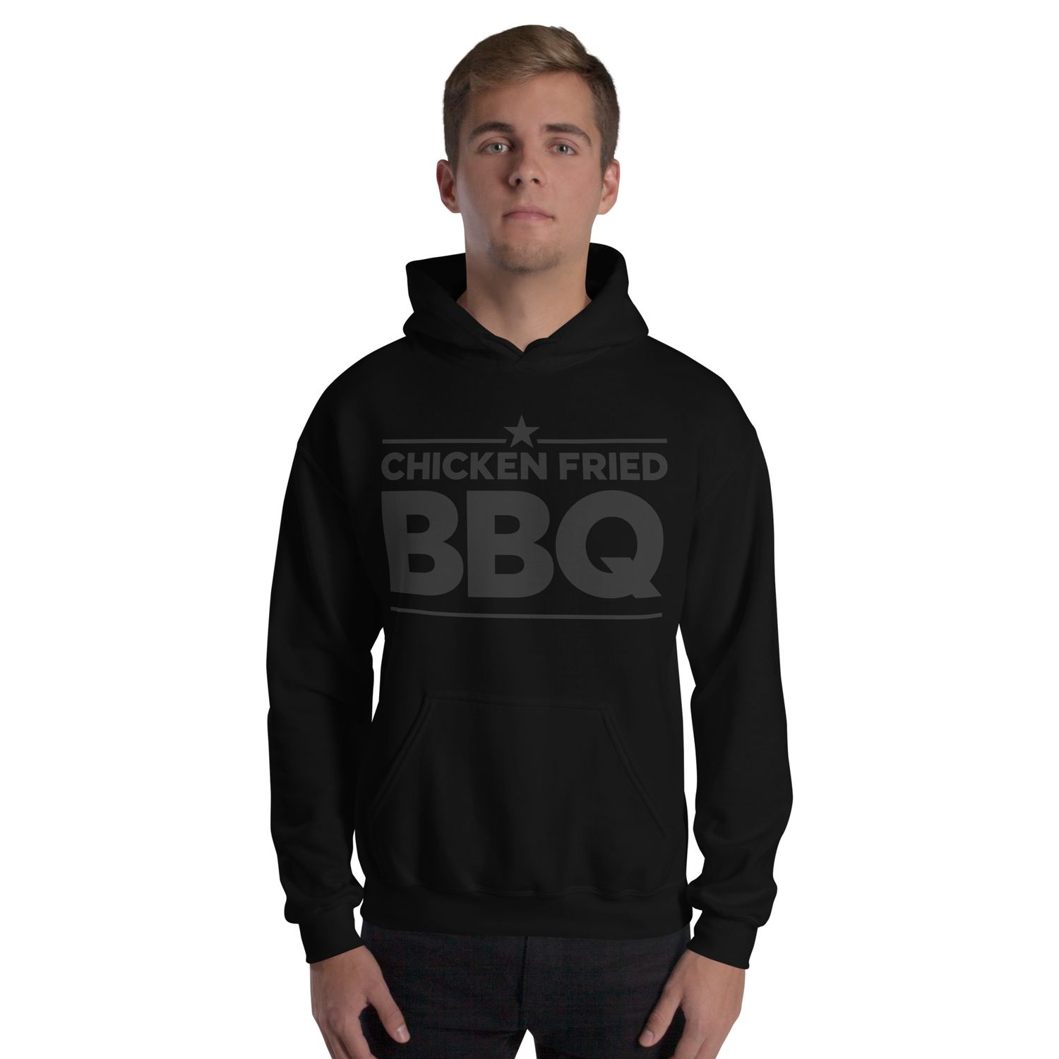 CFBBQ Black on Black Hoodie