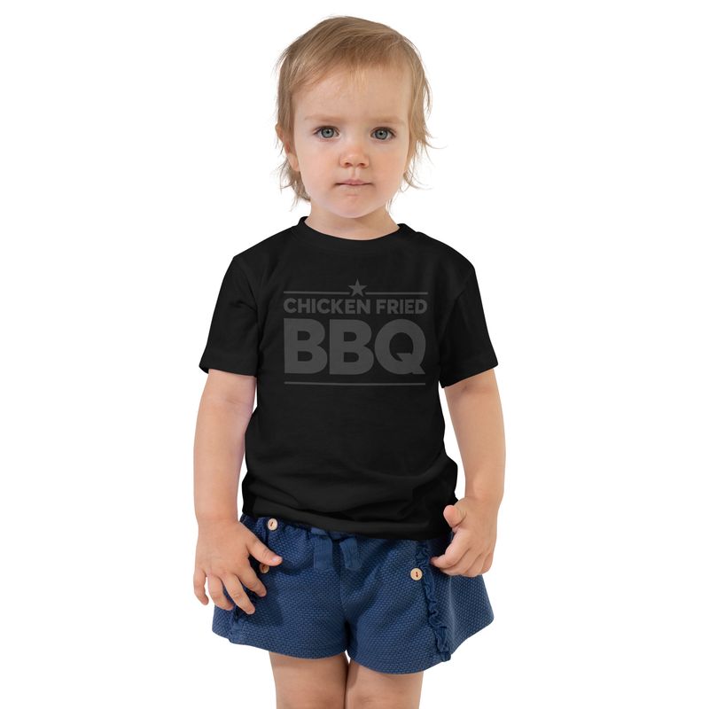 CFBBQ Black on Black Toddler Short Sleeve Tee