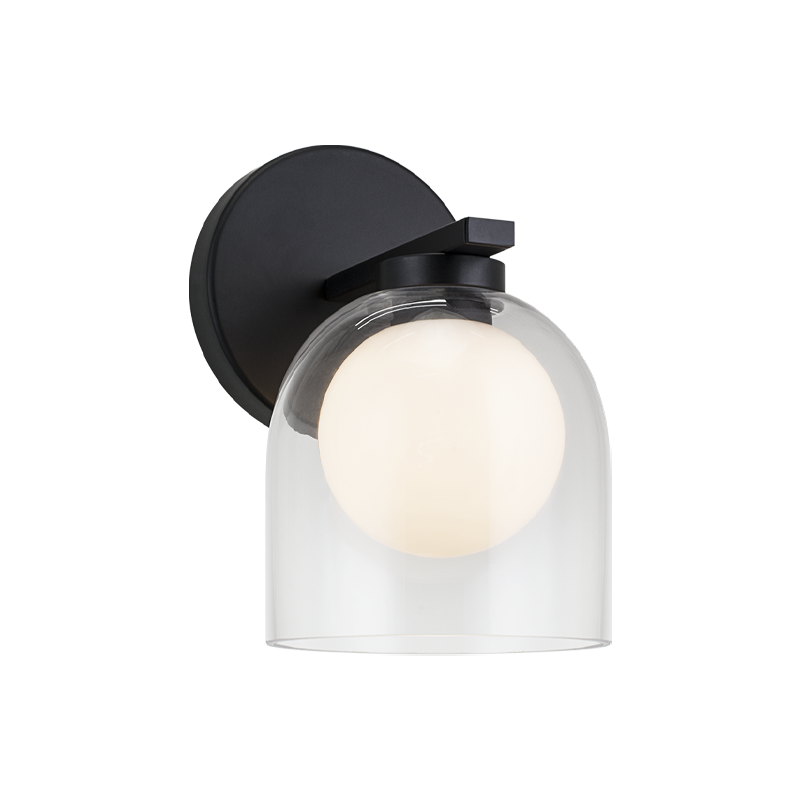 Derbishone 1 Light Wall Mount (W60701BKCL)