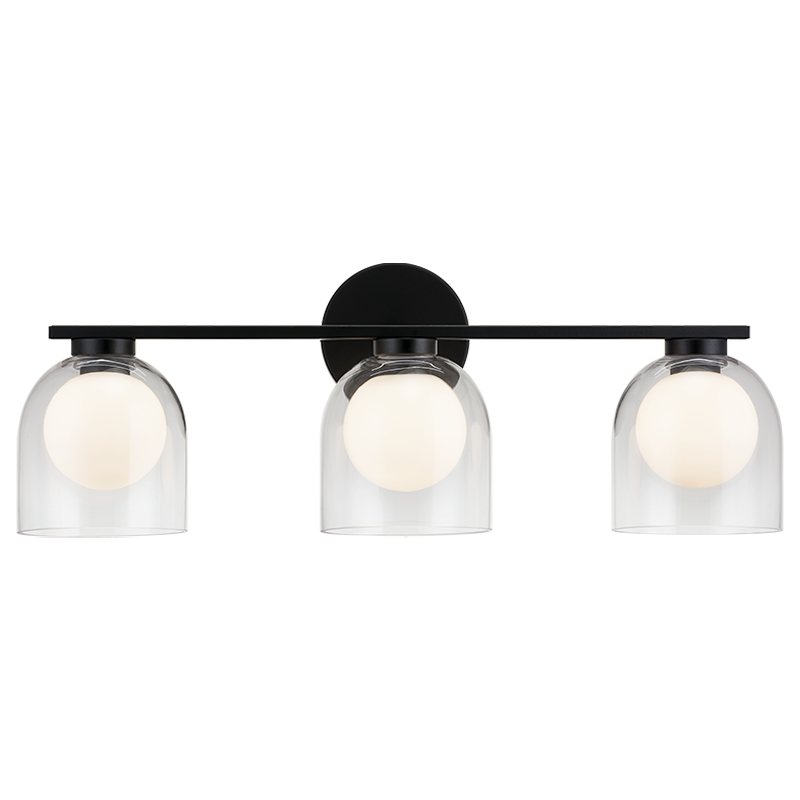 Derbishone 3 Light Wall Mount (W60703BKCL)