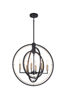 Odyssey 6 Light Chandelier (C78606BK)