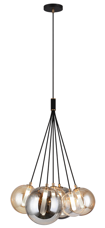 Magma 7 Light Chandelier (C81007BK)