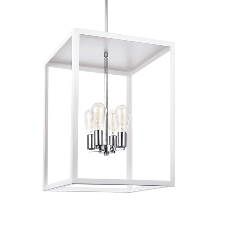 Flare 4 Light White Pendant (C76004WH)