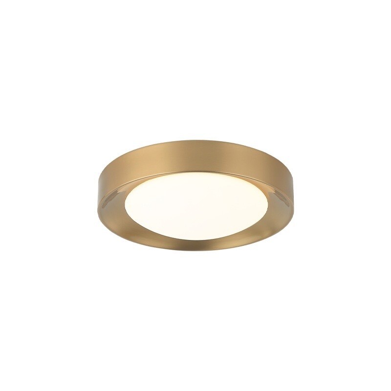 Essene Small Aged Gold Brass Flush Mount (M10001AG)
