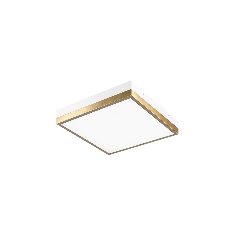 Tux Small White/Aged Gold Flush Mount (M11411WHAG)