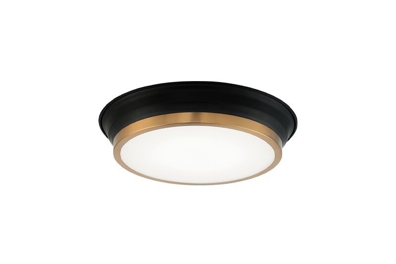 Jaxx Black/Aged Brass Gold Flush Mount (M11201BKAG)