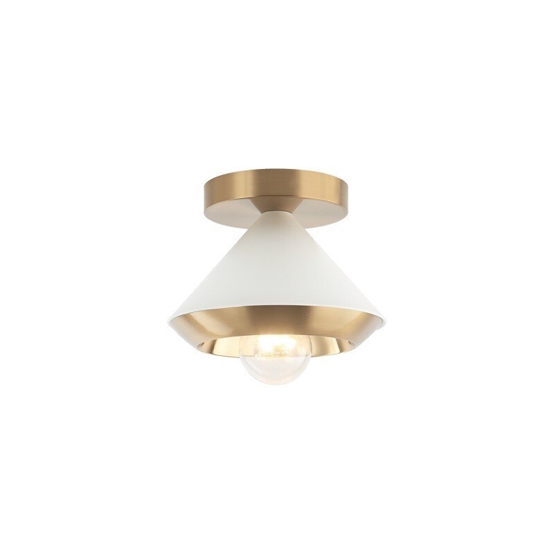 Flannigan White/Aged Brass Gold Flush Mount (X06801WHAG)