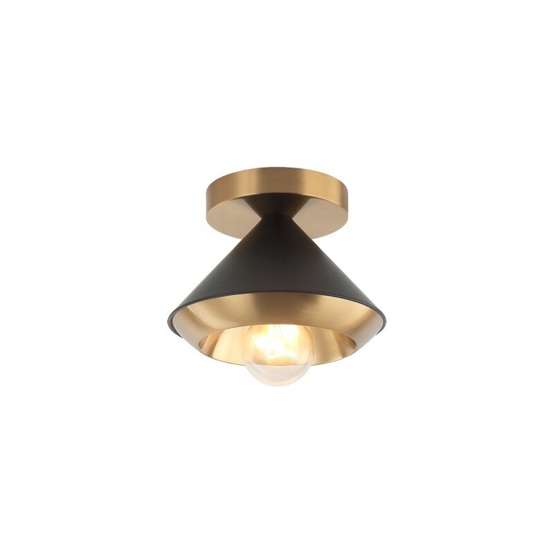 Flannigan Black/Aged Brass Gold Flush Mount (X06801MBAG)