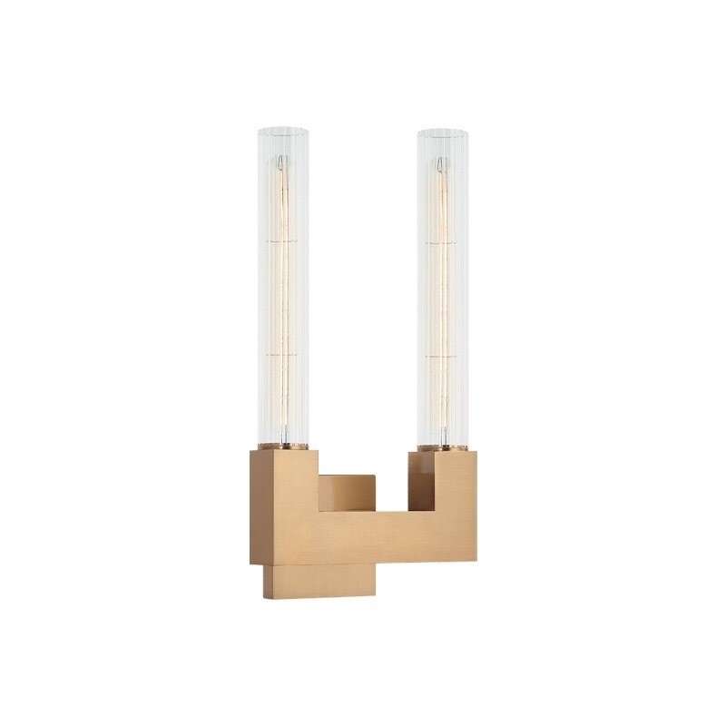 Odelle 2 Light Aged Brass/Gold Sconce (S03102AG)