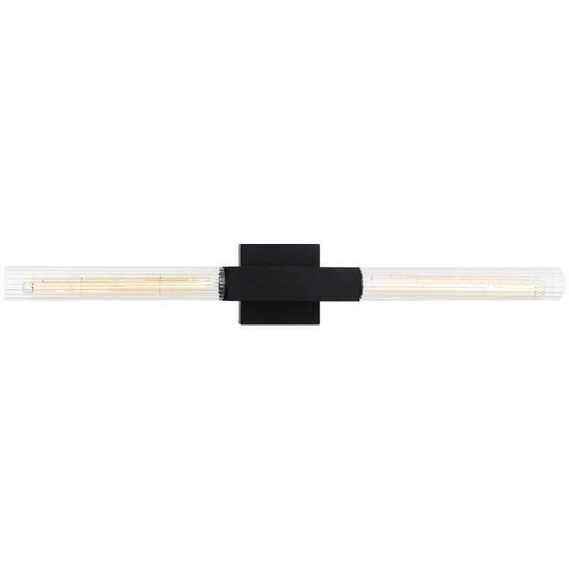 Odelle 2 Light Linear Black Sconce (S03112BK)