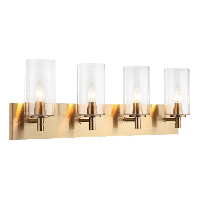 Candela 4 Light Aged Brass/Gold Wall Mount (S04904AGCL)
